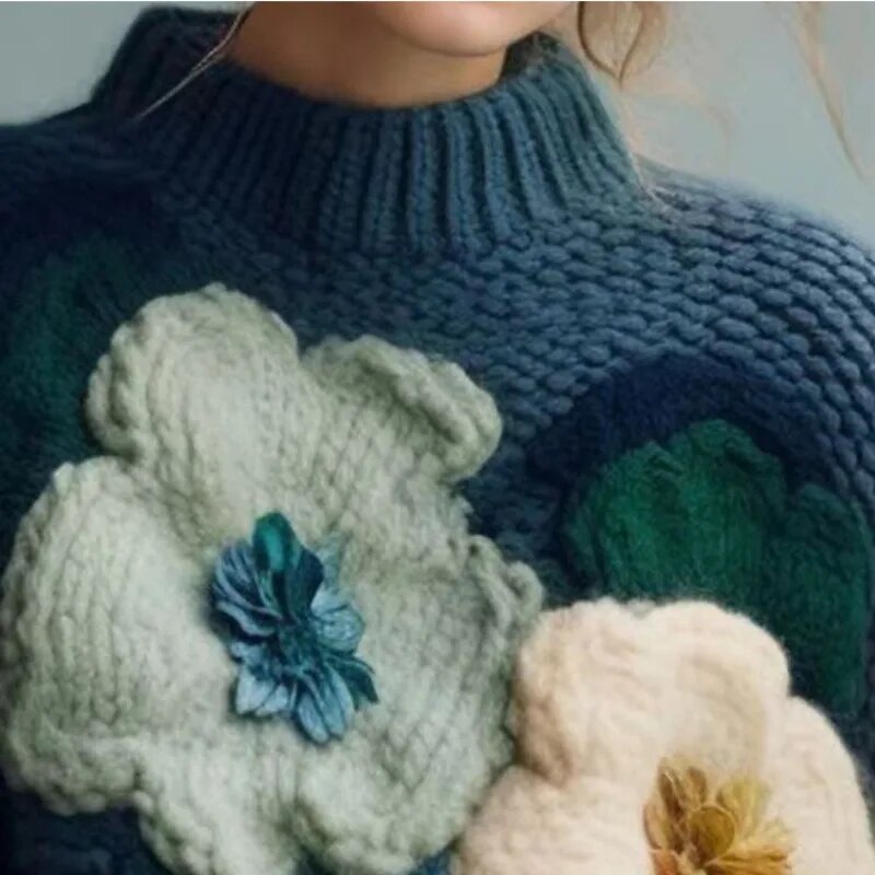 Isabella's Embroidered Blossom Sweater